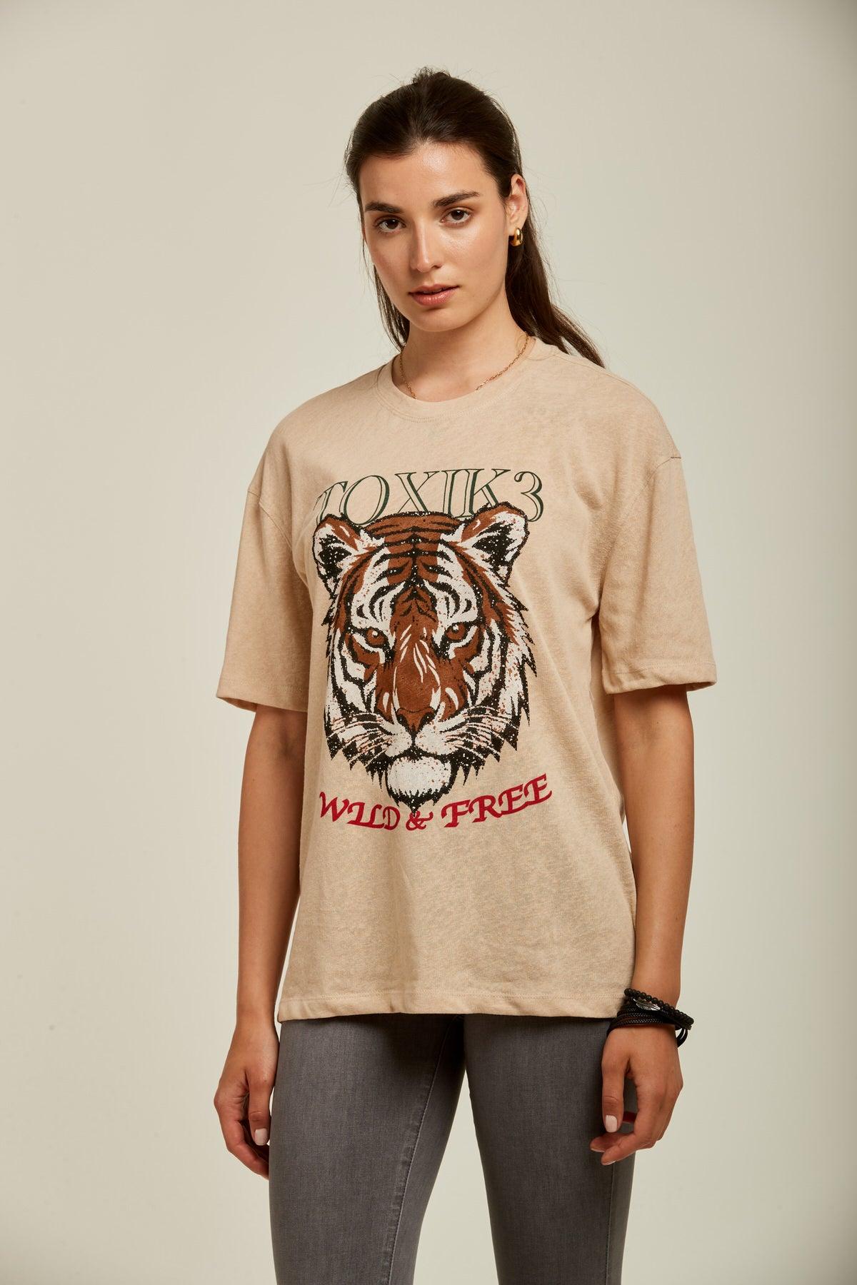 T-shirt en lin - Wild free - TOXIK3