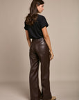 Pantalon droit en simili mate - Noemie