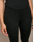 Black rhinestone leggings - Elly