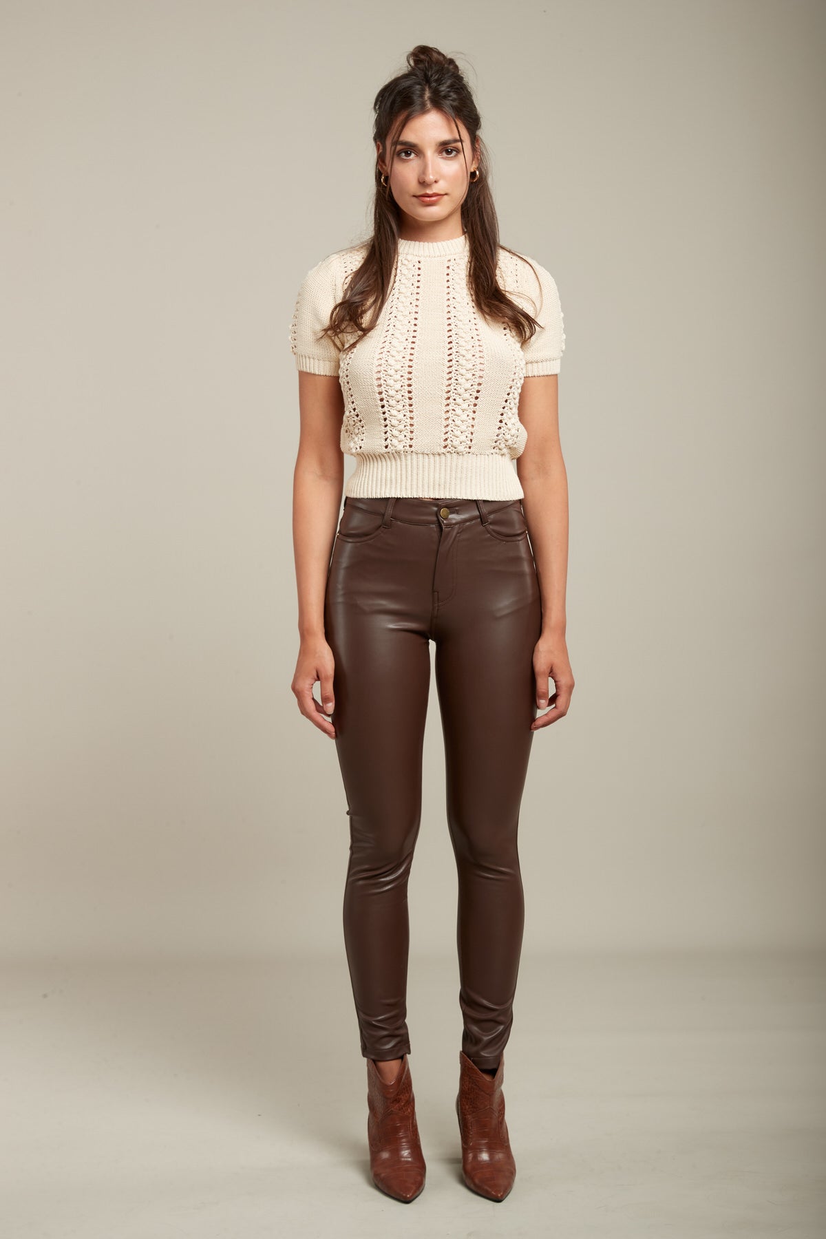 Pantalon slim en simili - Lys