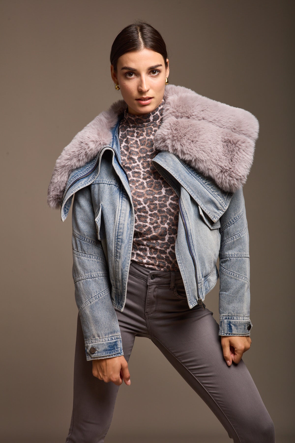 Denim Coat Fur - Shania