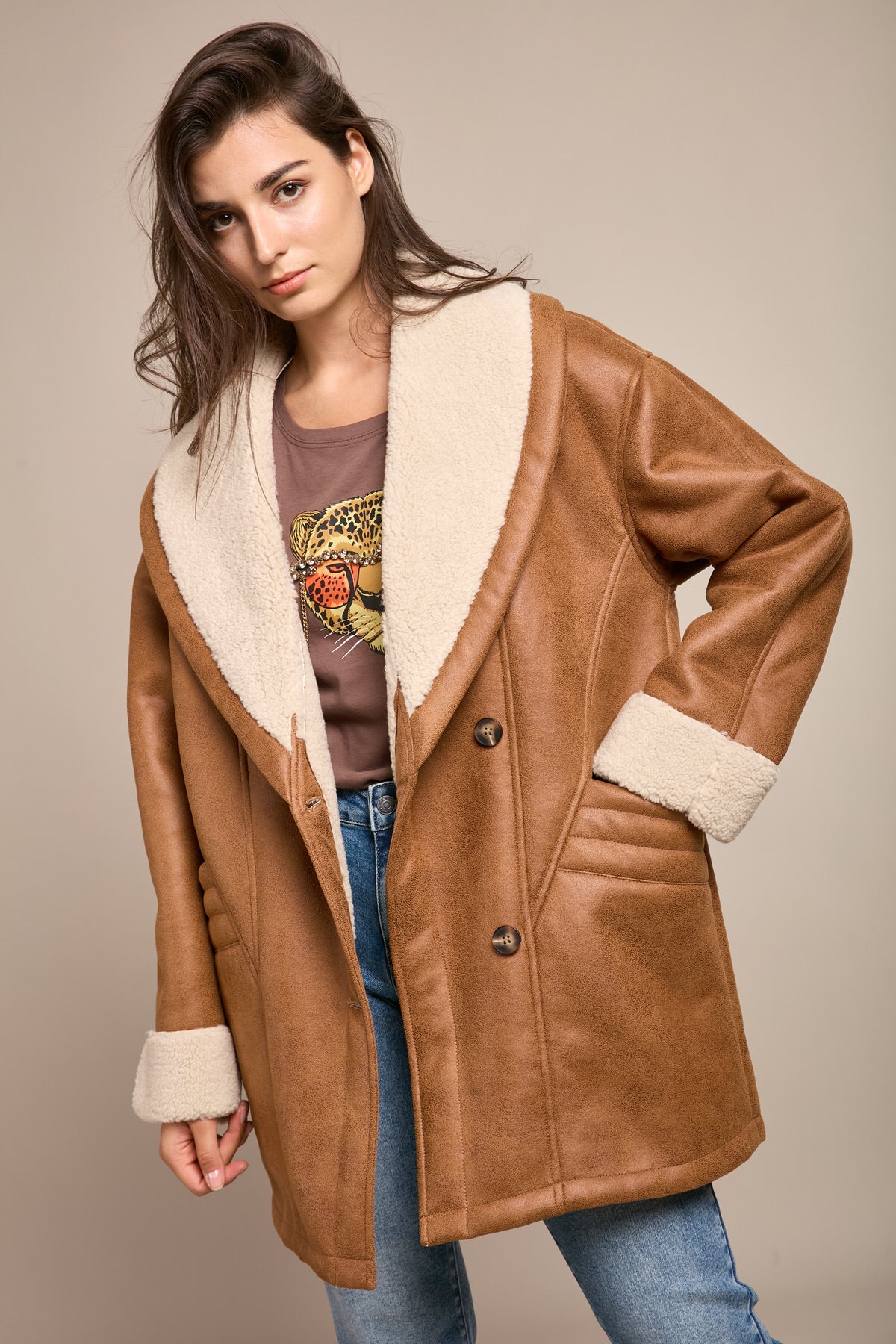 Double side Camel-Matonnée coat- Maud