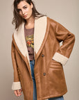 Manteau double face camel moutonné- Maud