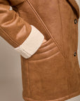 Manteau double face camel moutonné- Maud