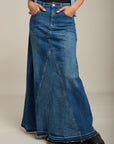 Long maxi denim skirt - Jane