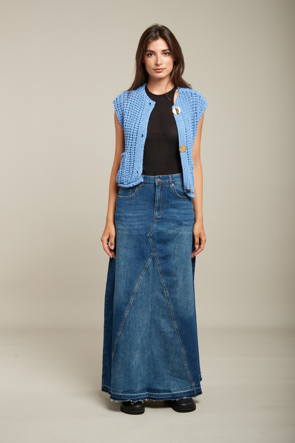 Long maxi denim skirt - Jane