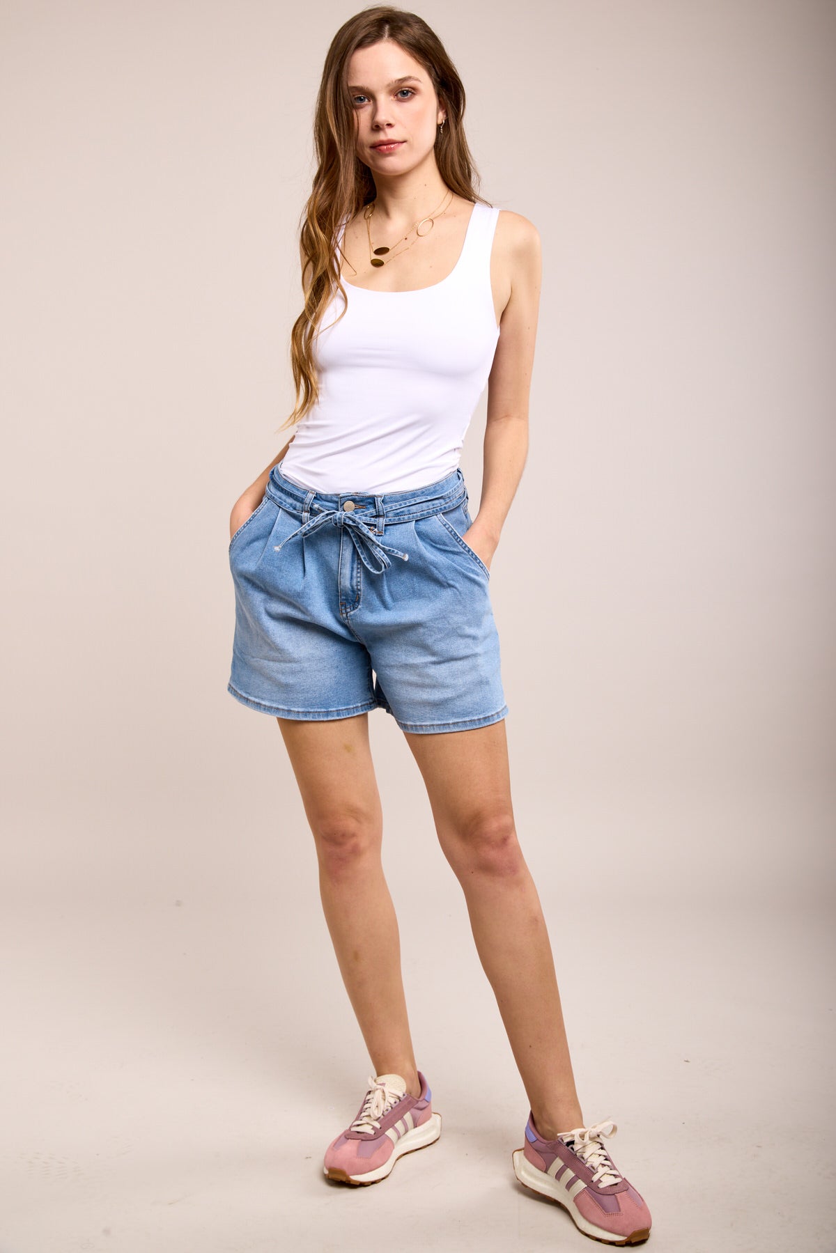 Short with jeans belt - Ann