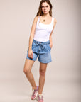 Short avec ceinture en jean - Ann