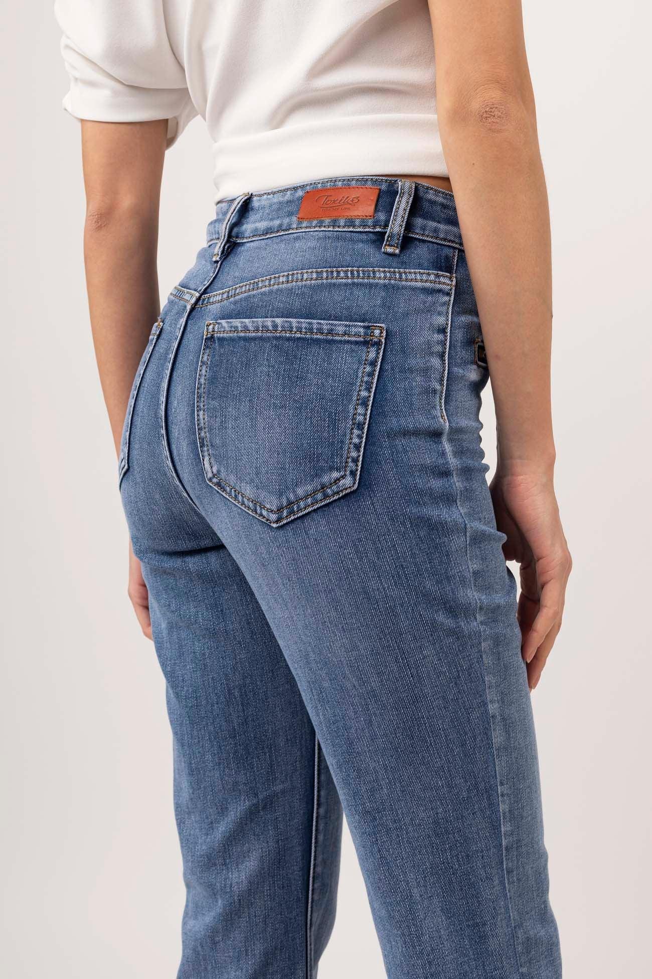 Jean flare détail zip avant - Dolly - TOXIK3