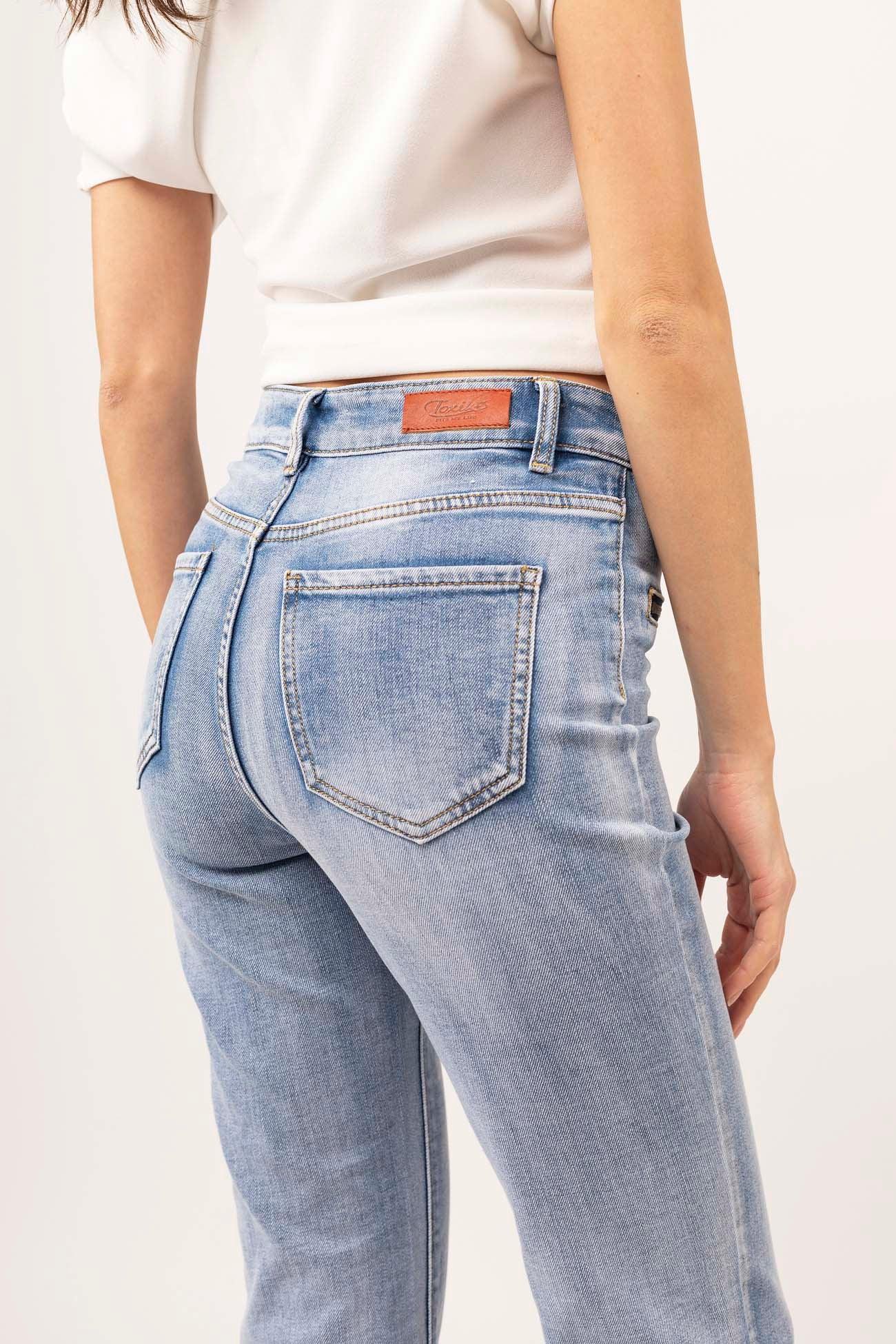 Jean flare détail zip avant - Dolly - TOXIK3