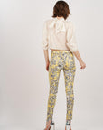 Pantalon imprimé floral jaune - Liya - TOXIK3