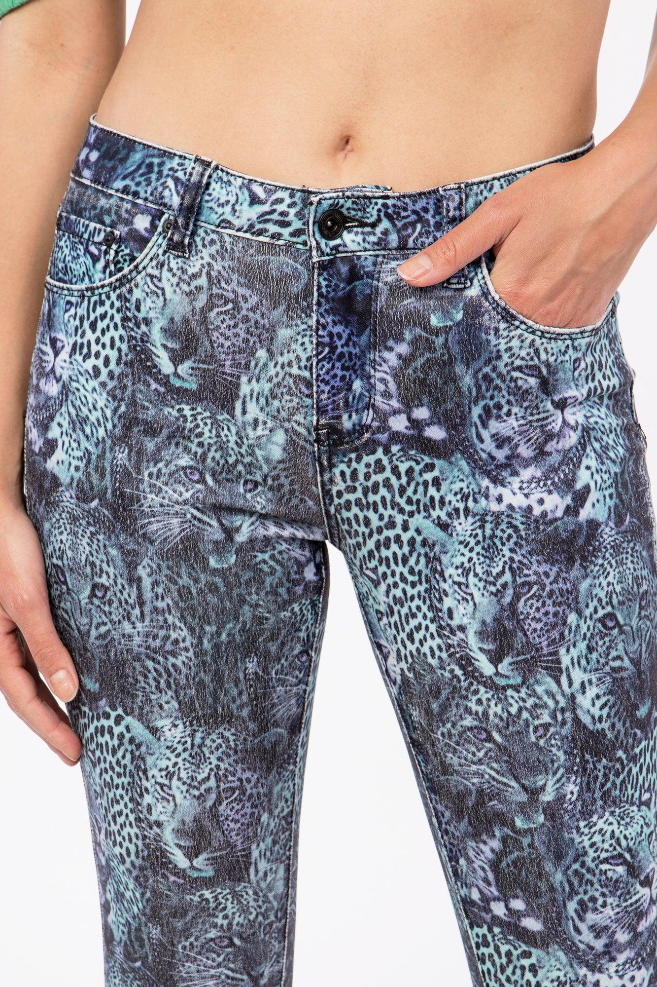 Pantalon best sale enduit bleu