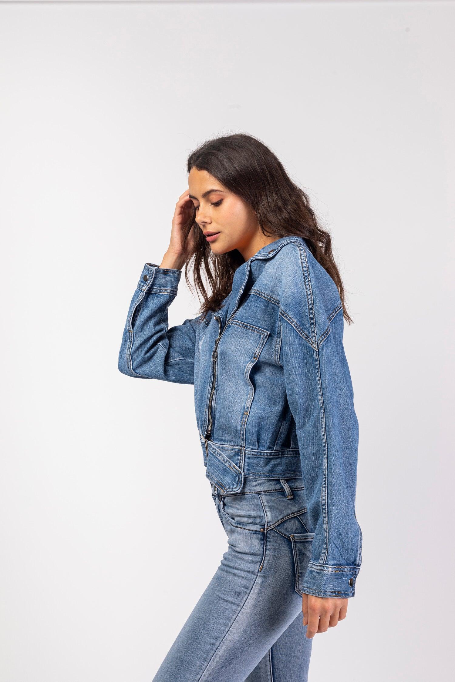 Jeans biker clearance jacket