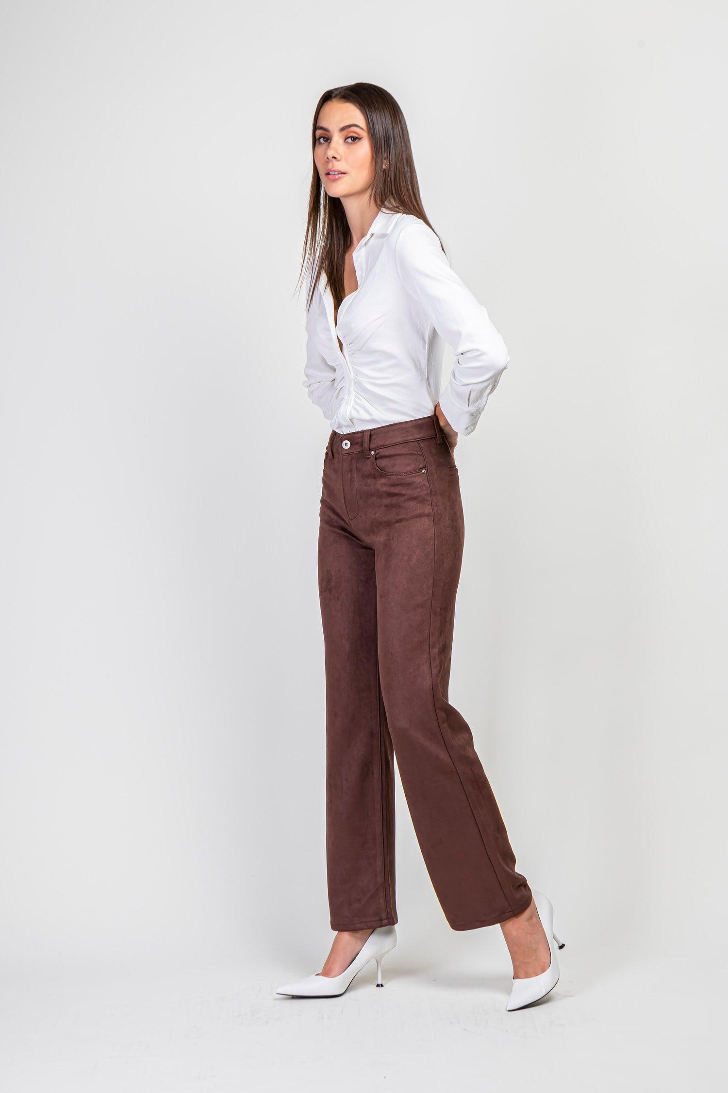 Pantalon hotsell suedine femme